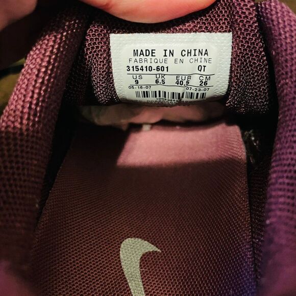 Gorgeous Vintage Nike Zoom Air Max 360 Burgundy Maroon White Womens 9 US 40.5 EU - Picture 10 of 11